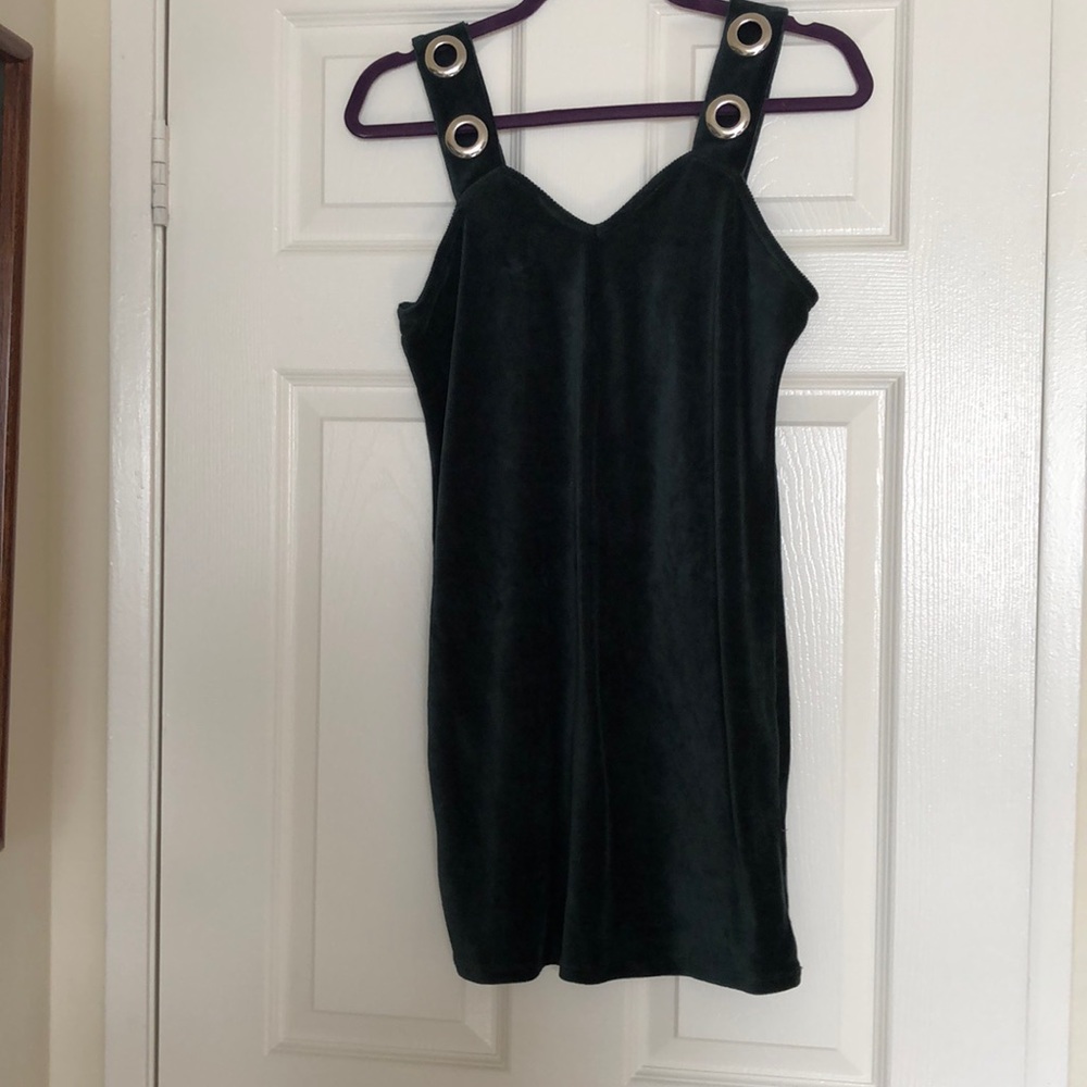 NWOT Forest green corduroy mini dress